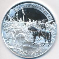 Bognár György (1944-) 1996. "Millecentenárium 896-1996" Ag emlékérem dísztokban (15.46g/0.999/42.5mm) T:PP