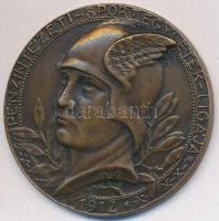 1946. "Pénzintézeti Sportegyletek Ligája 1912. / 1946. Kegy. V. 1946. III. helyezett" Br díjérem (37mm) T:2-