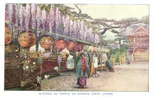 Tokyo, Glycines au Temple de Kameido, Malaceine advertisement on the back side