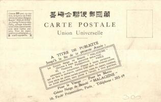 Tokyo, Glycines au Temple de Kameido, Malaceine advertisement on the back side