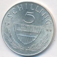 Ausztria 1968. 5Sch Ag T:1-,2 Austria 1968. 5 Schilling Ag C:AU,XF