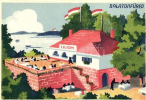 Balatonfüred, Liliom étterem, kávéház, bár, cukrászda és borpince