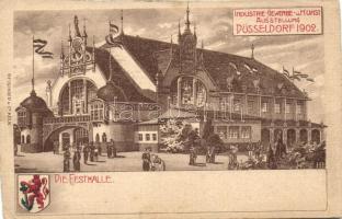 1902 Düsseldorf, Industrie Gewerbe und Kunst Austellung, Festhalle / exhibition, festival hall (fa)