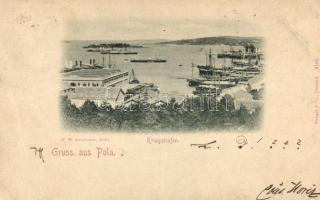 1899 Pola, Kriegshafen / port (EB)