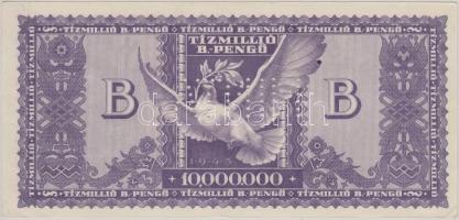 1946. 10.000.000BP hamis "MINTA" perforációval T:I-,II (hajtatlan, saroktörések)