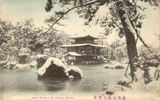 Kyoto, Snow scene of Kinkakuji (Rb)