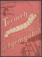 cca 1920-1930 Termelj selyemgubót! felhívás selyemgubó-tenyésztésre három oldalnyi részletes leírással a termelés menetéről.