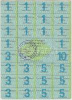 Fehéroroszország DN "Felhasználói kártya" szelvények 75R-ről, bélyegzéssel T:III Belarus ND "User card" coupons about 75 Rubles, with stamp C:F