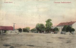 Székelyhíd, Főtér, Turul szobor; Lakatos Józsefné kiadása / main square, turul monument