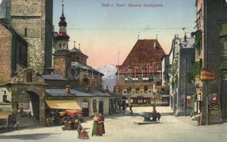 Hall in Tirol, Stadtplatz / square, fountain (Rb)