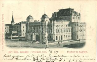 1899 Zagreb, Hrv. zem. kazaliste i uciteljski dom / theatre, techers' house