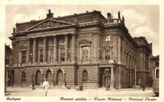 Budapest VIII. Nemzeti színház, villamos (EK)
