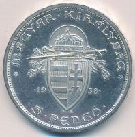 1938. 5P Ag "Szent István" T:2 Adamo P8.1