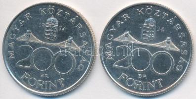 1994. 200Ft Ag "Deák" (2x) T:2