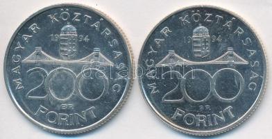 1994. 200Ft Ag "Deák" (2x) T:2