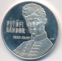Csúcs Viktória (1934-) / ÁP DN "Petőfi Sándor" Ag emlékérem (15,95g/0.925/32mm) T:PP