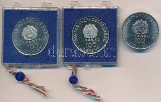 1980. 100Ft "Szovjet-magyar közös űrrepülés" (3x) T:PP,BU