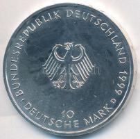 Németország 1999D 10M Ag "50 éve alapították az NSZK-t" T:BU  Germany 1999D 10 Mark Ag "50th Anniversary - Bundes Republic Constitution" C:BU