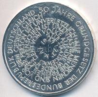 Németország 1999D 10M Ag "50 éve alapították az NSZK-t" T:BU 
Germany 1999D 10 Mark Ag &qu...