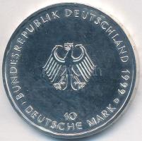 Németország 1999D 10M Ag "50 éve alapították az NSZK-t" T:BU  Germany 1999D 10 Mark Ag "50th Anniversary - Bundes Republic Constitution" C:BU