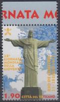 World Youth Day Rio de Janeiro margin stamp, Ifjúsági Világnap Rio de Janeiro ívszéli bélyeg