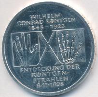 Németország 1995D 10M Ag "150 éve született Wilhelm Conrad Röntgen - 100 éves az X-sugár" ...