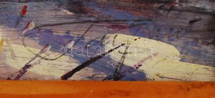 Jets György (1925-1996): Téli táj. Akvarell, papír, jelzett, 30×48 cm