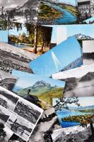 Kb. 392 db MODERN főleg fekete-fehér külföldi városképes lap; főleg svájci / Approx. 392 modern foreign town-view postcards; mostly Swiss