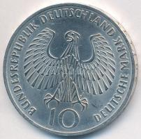 NSZK 1972J 10M Ag "Olimpia-München/Olimpiai Láng" T:2 GFR 1972J 10 Mark Ag "Olympic Games Munich/Olympic Flame" C:XF Adamo KM#135