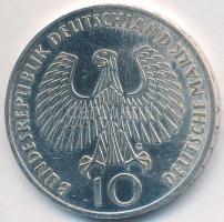 NSZK 1972G 10M Ag "Olimpia-München/Olimpiai Láng" T:2 GFR 1972G 10 Mark Ag "Olympic Games Munich/Olympic Flame" C:XF Krause KM#135