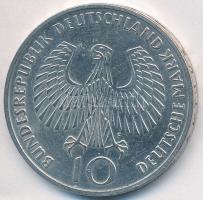 NSZK 1972F 10M Ag "Olimpia-München/Olimpiai Láng" T:2 GFR 1972F 10 Mark Ag "Olympic Games Munich/Olympic Flame" C:XF Adamo KM#135