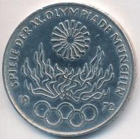NSZK 1972D 10M Ag "Olimpia-München/Olimpiai Láng" T:2
GFR 1972D 10 Mark Ag "Olympic G...