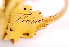 Kormányzói Gyűrű14 K arany (Au), nagy ovális fej, Magyarország középcímerével, körfelirat: Sub  Ausp...