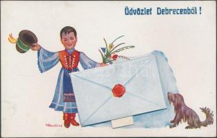 Debrecen folklore leporellocard s: Klaudinyi (EB)