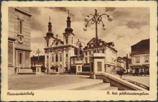 Marosvásárhely, Római katolikus plébániatemplom, üzletek / Roman catholic church, shops (EK)