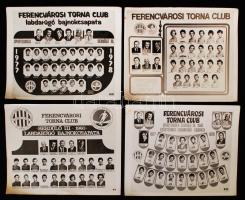 1960-1978 Az FTC serdülő fiúcsapat 4 db tablófotó 20x30 cm