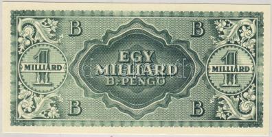 1946. 1000.000.000B.-pengő "zöld" csak hátoldali! nyomat T:I RR!!