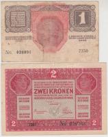 1916. 1K + 1917. 2K mindkettő "7000" feletti sorszámmal T:III,III-