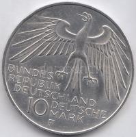 NSZK 1972F 10M Ag "Olimpia-München / Stadion" T:2 GFR 1972F 10 Mark Ag "Olymics Munich / Stadium" C:XF