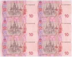 Ukrajna 2004. 10G vízszintes összefüggő 6-os tömbben T:I