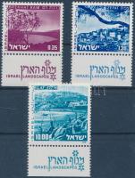 Tájak 3 klf bélyeg foszforcsíkkal Landscapes 3 diff. stamps with tab and phosphor stripe