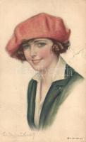 Lady with hat s: John Bradshaw Crandell (b)