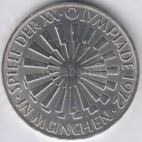 NSZK 1972G 10M Ag "Olimpia / Spirál" T:2 
GFR 1972G 10 Mark Ag "Olymic Games Munich /...