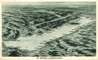 Balaton, térkép (fa)