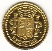 Spanyolország minipénzutánzat 1870. feltehetően 0,333 Au T:1