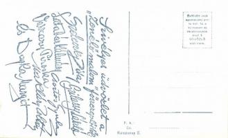 Zenélő malom / Hungarian movie, actors, actresses, printed signatures on the backside