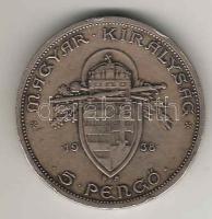 1938. 5P Ag "Szt. István" T:3 ph.