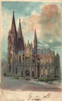 Köln, Grundsteinlegung des Doms / cathedral, hold to light litho s: E. Sturtevant (b)