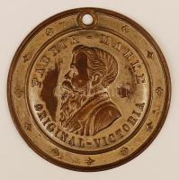 Régi "Original-Victoria Fabrik-Marke" feliratú fém lemez, d: 6,5 cm