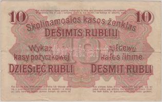 Oroszország/I. világháború/német megszállás/Darlehnskasse Ost 1916. 10R T:III-
Russian/First World W...